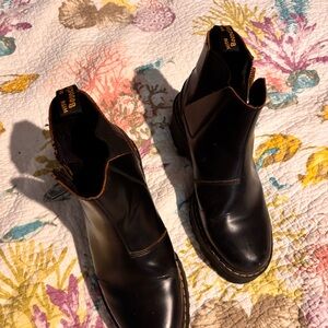 Dr. Martens Black Leather Moto Boots